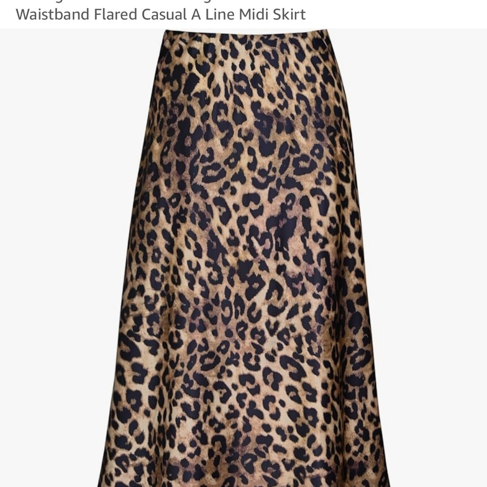Elegant Leopard Print A-Line Skirt